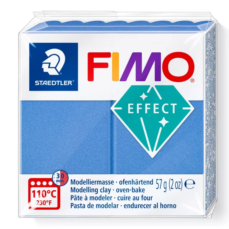 Modelling clay FIMO effect blue metallic – FIMO 8010-31, soft polymer clay for modelling and decorative projects