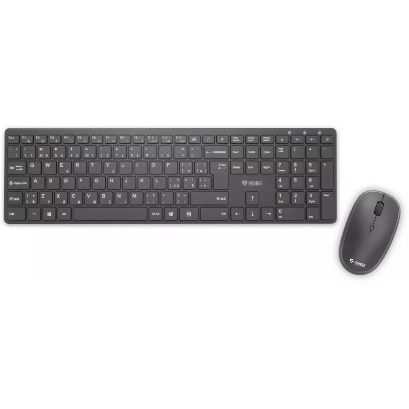 Wireless keyboard and mouse set YENKEE YKB 2008CS — 2.4 GHz USB, compact layout