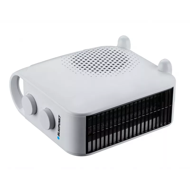 Fan electric space heater BLAUPUNKT FHM301 — 2000 W, 2-stage (1000/2000 W), adjustable thermostat, 220–240 V, white