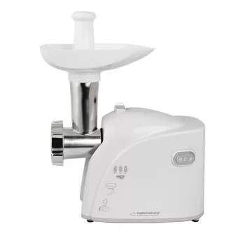 Electric meat grinder ESPERANZA EKM032 — 2200W, white, 3 strainers, kebbe and sausage attachments