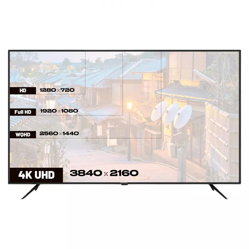 164,0cm/65 (3840x2160) JAPANNEXT JN-IPS650UHD60F 16:9 IPS 60Hz HDMI USB WLAN Speaker Black