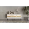 Cama INSERTO 3D TV cabinet 143.5x40x61.5 cashmere + LED