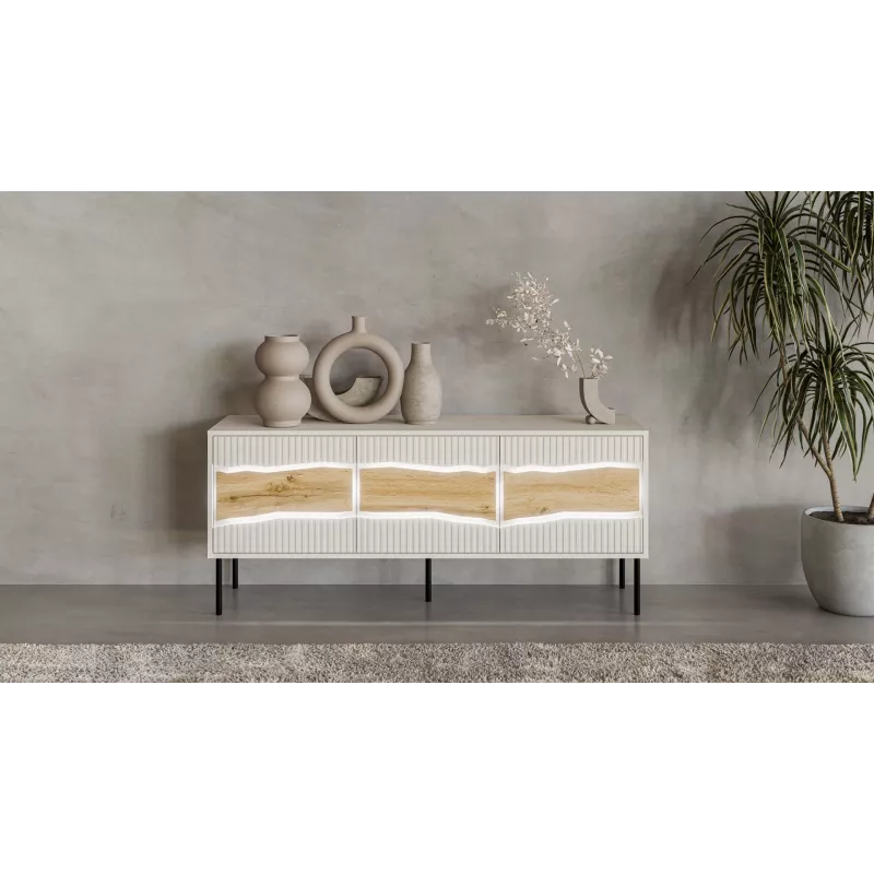 Cama INSERTO 3D TV cabinet 143.5x40x61.5 cashmere + LED