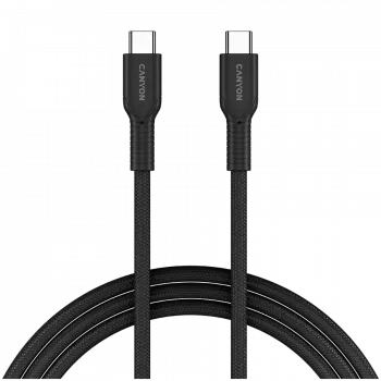 CANYON cable OnWire 60CL C-C 60W COLOR Braided 1m Black