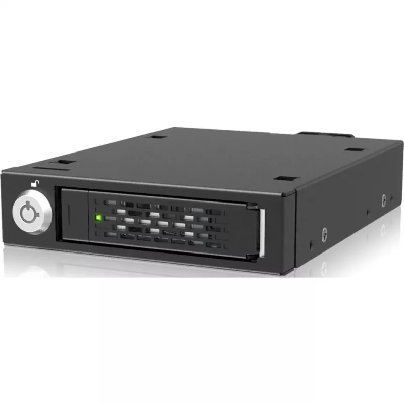 ICY DOCK - ToughArmor - MB601V5K-B - 1-Bay 2.5 U.2/U.3 NVMe SSD PCIe 5.0 Wechselrahmen-Gehäuse für externen 3.5 Laufwerksschacht (1 x MCIO 4i SFF-TA-1