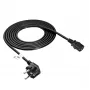 Akyga AK-PC-06A Power Cable CEE 7/7 to IEC C13, 3 m, Black