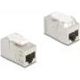 Keystone module DELOCK 90718, flat RJ-45 jack, silver/white, 16.3×30.6×20.5 mm