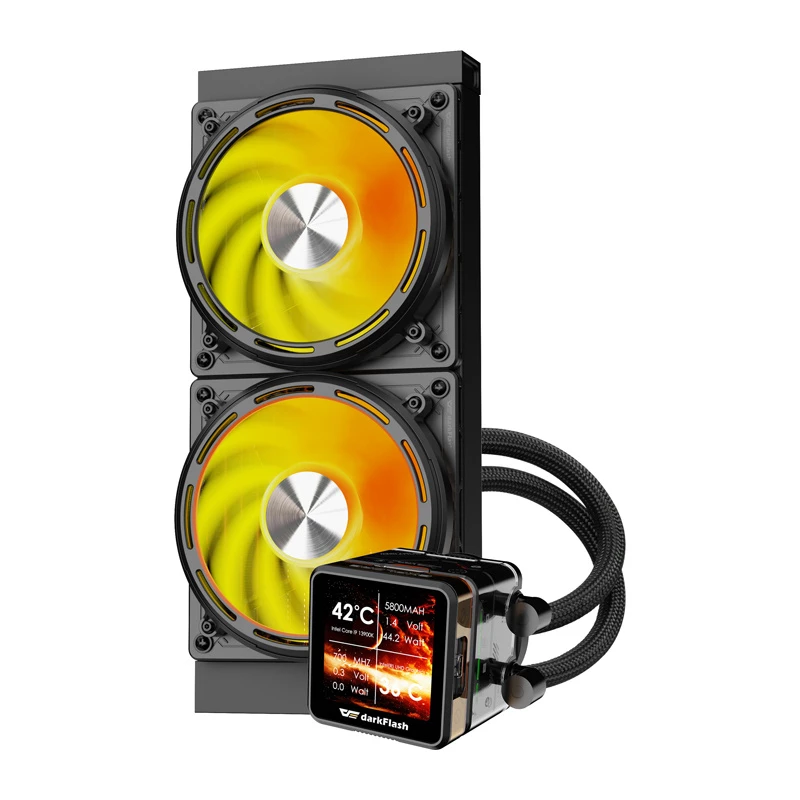 CPU water cooling Darkflash DE240 (black) — 240mm radiator, AIO liquid cooler