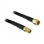 Coaxial Cable DeLOCK 10m RP-SMA CFD200 Black