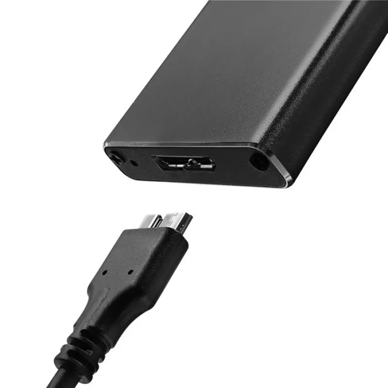 M.2 SATA SSD Enclosure QOLTEC 51854 USB 3.0 tool-free