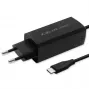 GaN 90W Charger QOLTEC 52420 USB-C PD 5–20V 3A/4.5A output, 220–240V input, 1.8 m cable, black