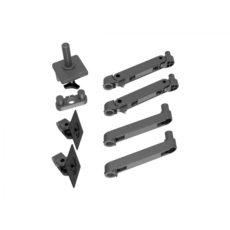 Ergotron LX Pro - Mounting Kit (Doppelarm) - modular - for 2 LCD-Displays - side-by-side - Aluminium - Dark Grey - Screen Size: to 68,6 cm (to 27 inch) (45-686-293)