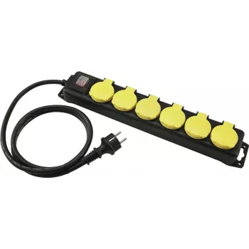 Power strip EUROLITE 30240158 — 6-socket IP44 splash-proof extension cord, 10 m cable