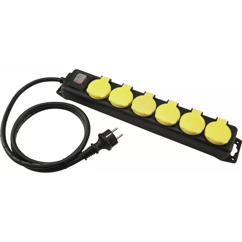 Power strip EUROLITE 30240158 — 6-socket IP44 splash-proof extension cord, 10 m cable