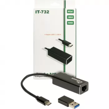 Ethernet Adapter Inter-Tech IT-732 2500 Mbit/s USB Type-C Wired