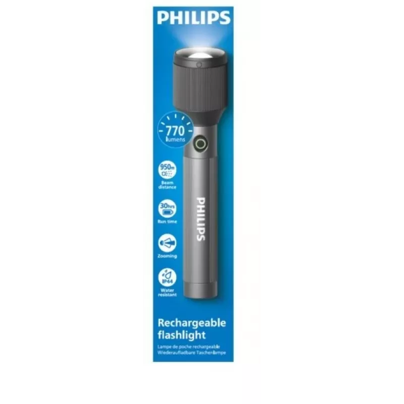 Flashlight Philips Rechargeable USB-C 770 lm 3000 mAh