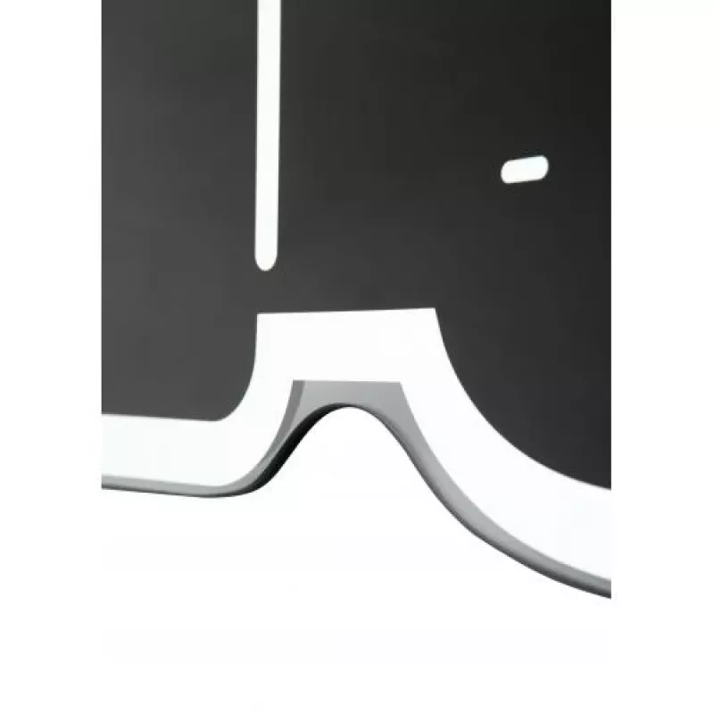 NeXtime klok 3072zw Thumbs up, 40.5x41.cm, Wall, Black/ Silver