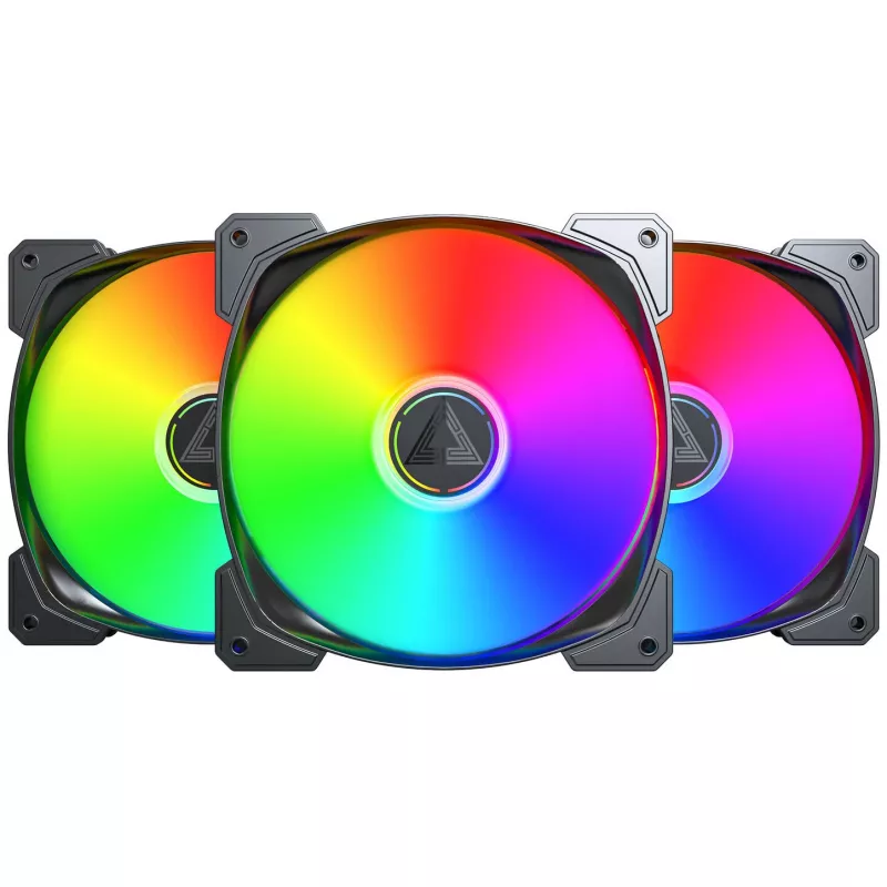 Case fan Montech HP140 ARGB PWM 140mm (pack of 3) — 140mm ARGB PWM cooling fans, 3-pack