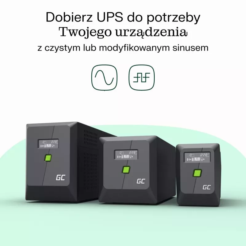 Green Cell uninterruptible power supply (UPS) Line-Interactive 1 kVA 600 W 4 AC outlet(s)