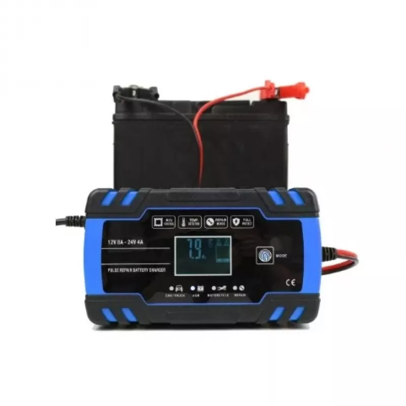 Extralink | Automatic Charger | for 12/24V 8A battery blue