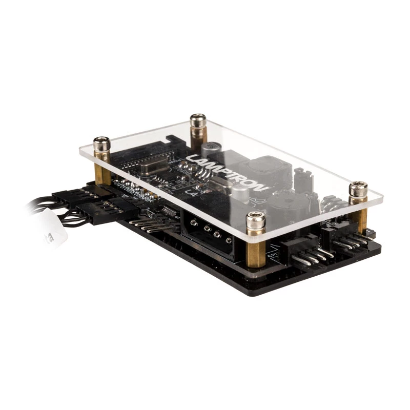 Lamptron TC20 PCI fan and RGB LED controller, black — PCI slot-mounted fan/LED hub