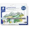 Staedtler Design Journey 371 BK4-2 Pigment Brush Pen Set, Lake Colors, 4 pcs