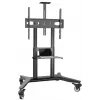 Mobile TV Stand ONKRON TS1871-B for 55–90 inch TVs, Black, Height-adjustable, Wheels