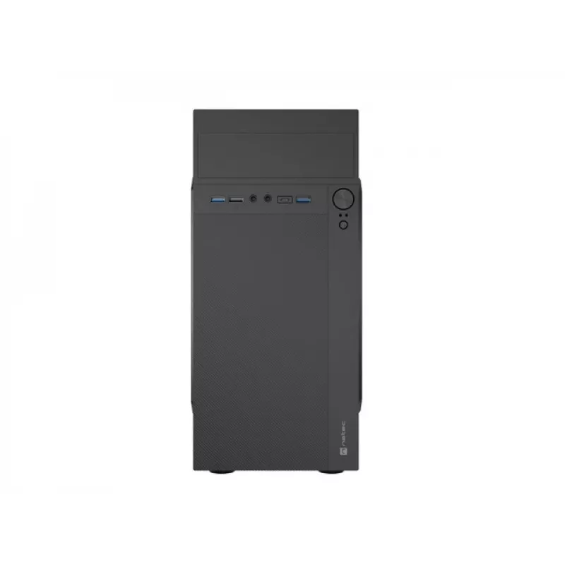 PC Case NATEC Helix Mini Tower Black — microATX/Mini-ITX, 3x3.5 inch + 5x2.5 inch, 33 cm GPU, USB-C/USB-A ports