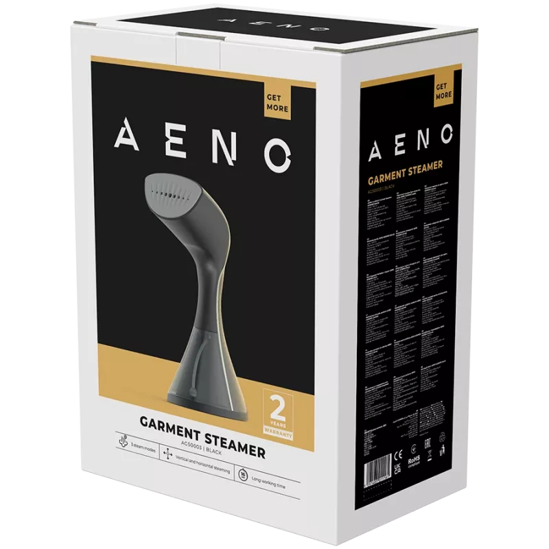AENO Hand Garment Steamer GS3, 1500W, Detachable Water Tank, 3 steam modes