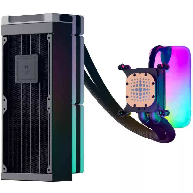 HYTE THICC Q60 Processor Liquid cooling kit 12 cm Black, White 2 pc(s)