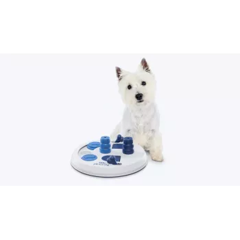 Interactive dog puzzle toy Trixie Flip Board for treats and food dispensing, plastic, 22 cm diameter, non-slip base, for small breeds 5–10 kg