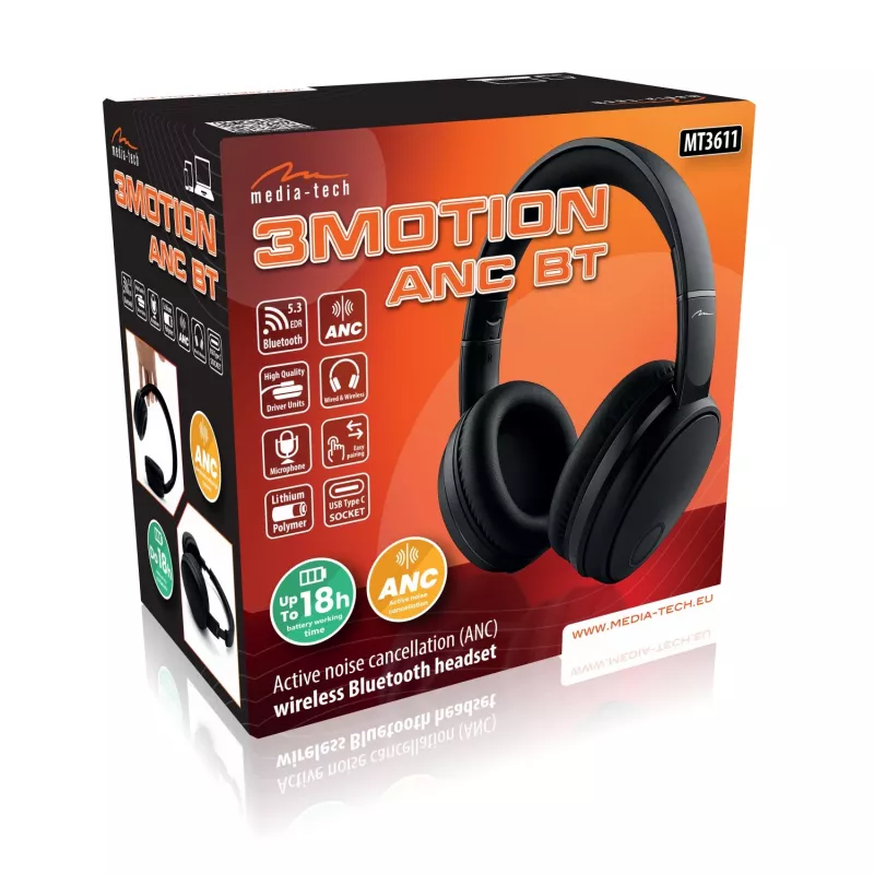 Headphones BT/ANC 3MOTION Anc BT MT3611