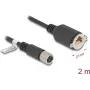 Network Cable DeLOCK M12 Cable X-coded 8 pin female to RJ45 jack Cat.6A 2 m black