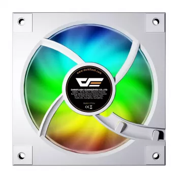 Cooling fan Darkflash DM20 White 120mm 3‑pin for PC case and CPU cooling