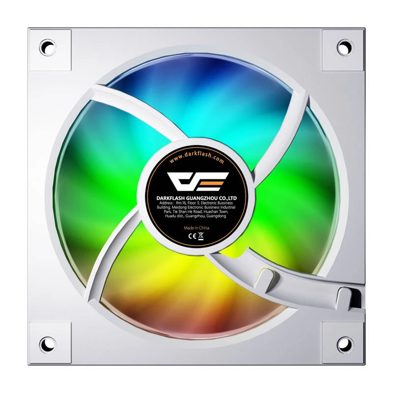 Cooling fan Darkflash DM20 White 120mm 3‑pin for PC case and CPU cooling