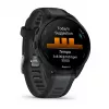 Garmin Forerunner 165 Music - Black - Sports watch with strap - Silicone - Slate Gray - Wrist size: 126-203 mm - Display 3 cm (1.2) (010-02863-30)