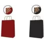 Gift bag agipa 102068 — red kraft paper with cord, 180 × 210 mm
