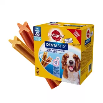 Dog dental treats Pedigree DentaStix 1.44 kg for adult medium breeds — Beef & Chicken, dental care, Vitamin E