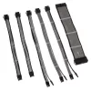 Braided Cable Extension Kit Kolink Core Adept — 6-piece PSU & motherboard extensions, PET jacket, copper conductors, lengths 300–350 mm