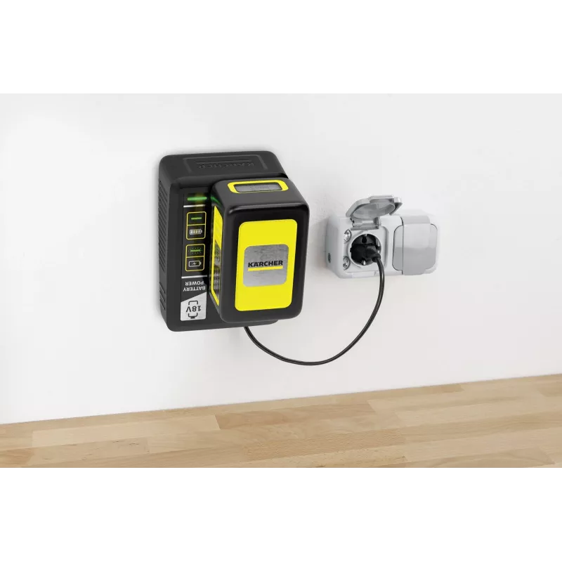 Battery & charger set Karcher 2.445-063.0, Universal 18V 5000mAh, Yellow/Black