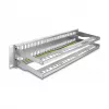 DeLOCK 19 inch Keystone Patch Panel 48 port with strain reliefs 2U grey
