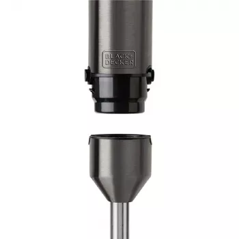Immersion blender Black & Decker BXHBA1200E — hand blender 1200 W, 4-blade stainless steel, turbo, detachable parts, black