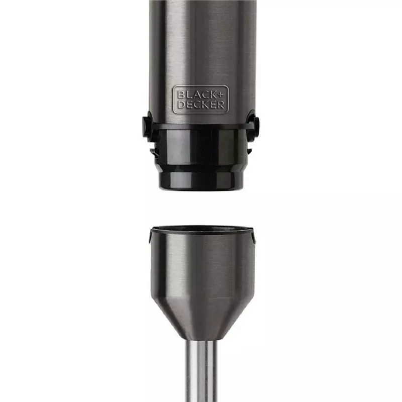 Immersion blender Black & Decker BXHBA1200E — hand blender 1200 W, 4-blade stainless steel, turbo, detachable parts, black