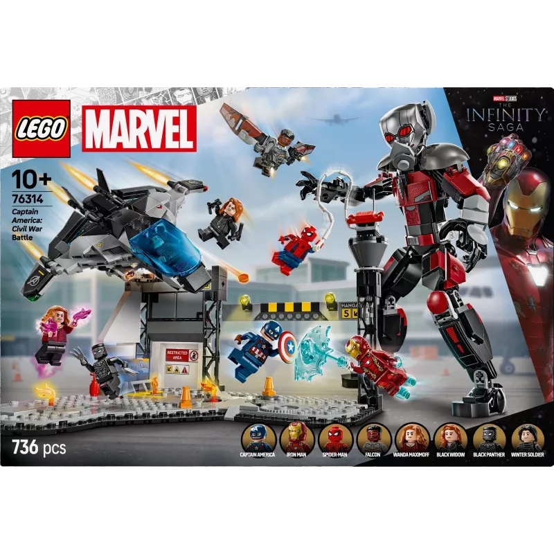 LEGO MARVEL 76314 Captain America: Civil War Battle