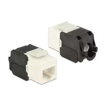 Keystone module DELOCK 86266, RJ-45 to LSA, black/white, 16×37.8×22.5 mm