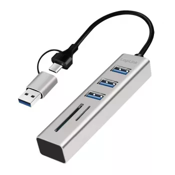 USB3.0 hub USB-A, SD/mic roSD slot, 2in1