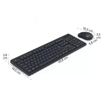 keyboard and mouse set WKM-100 black