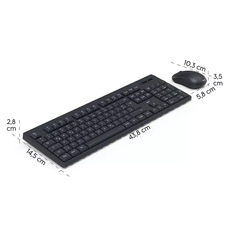 keyboard and mouse set WKM-100 black