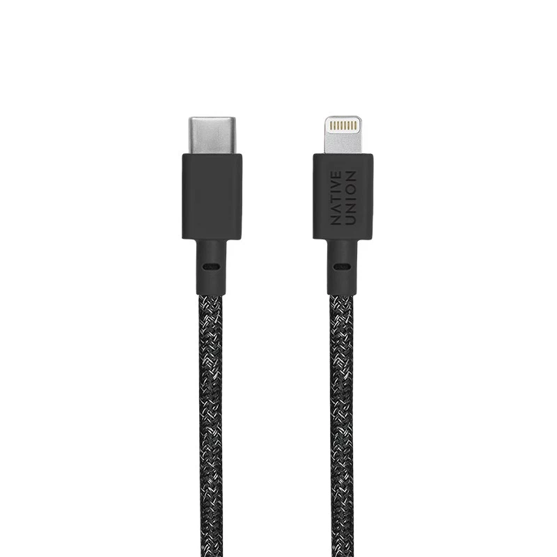 USB-C to Lightning cable Native Union Night Cable 3 m — Black/Grey, 3 m length