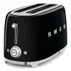 Smeg - TSF02 Toaster 4 Slices - Black/lacquered/WxHxD 41x20.8x21.5cm/6 Roasting Stages/1500W